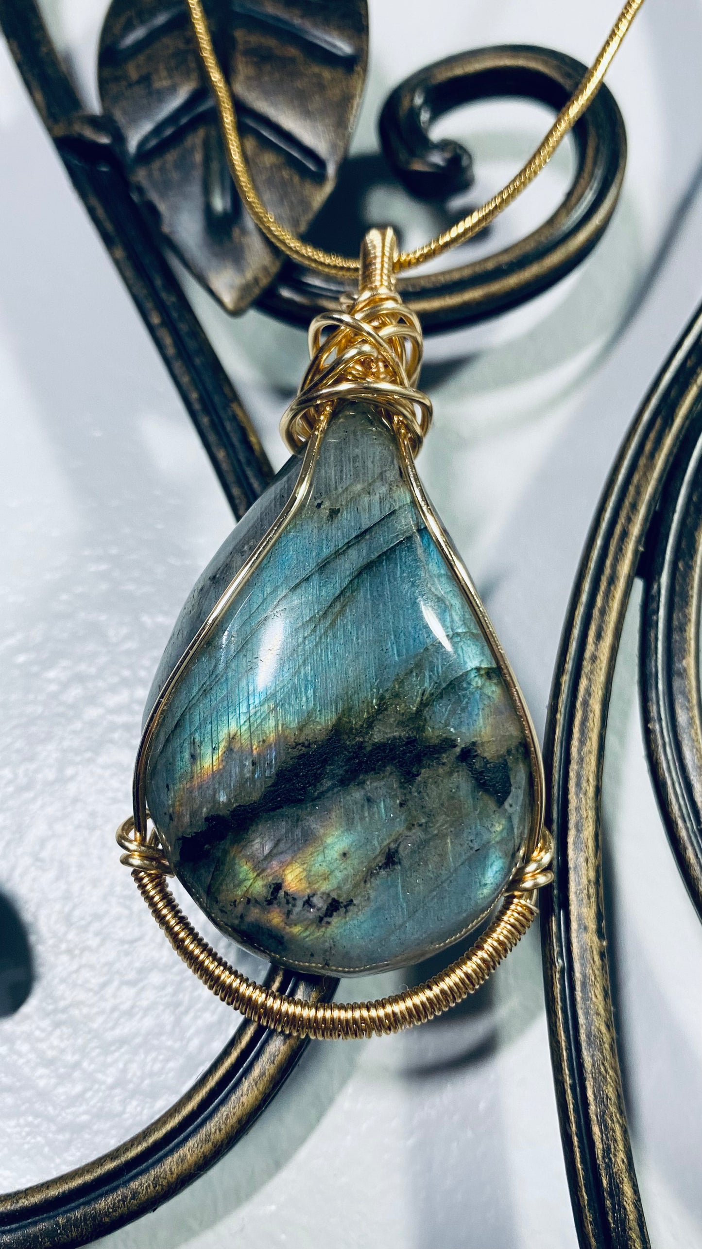 Labradorite Teardrop Pendant